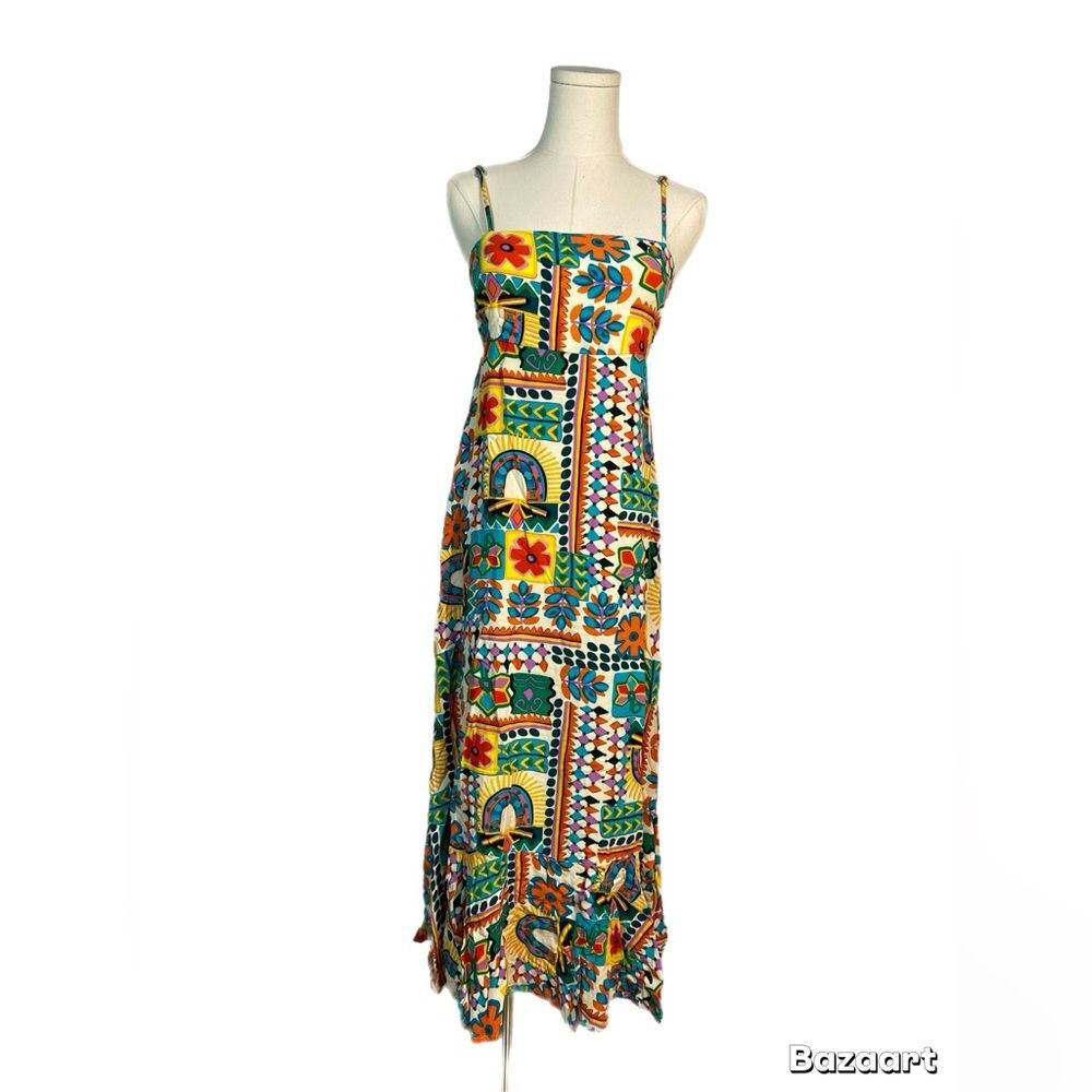 Paper Heart by Anthropologie Aztec Sunrise Midi Dress size small